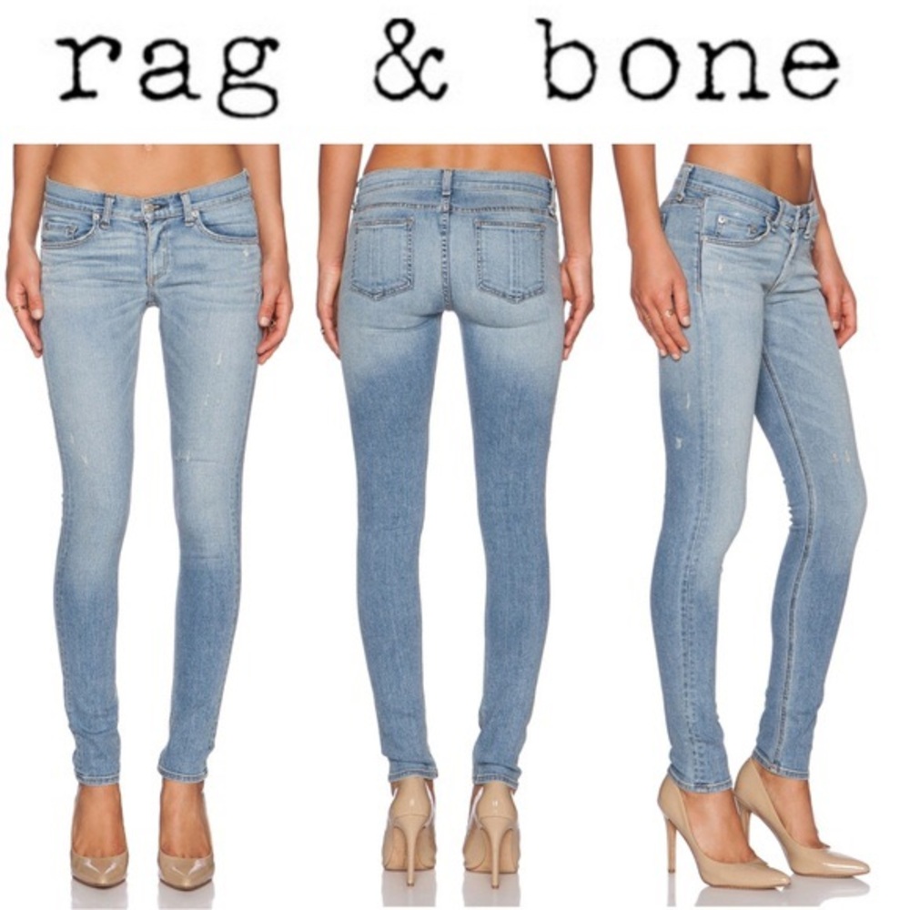 Rag & Bone Harbour skinny blue jeans